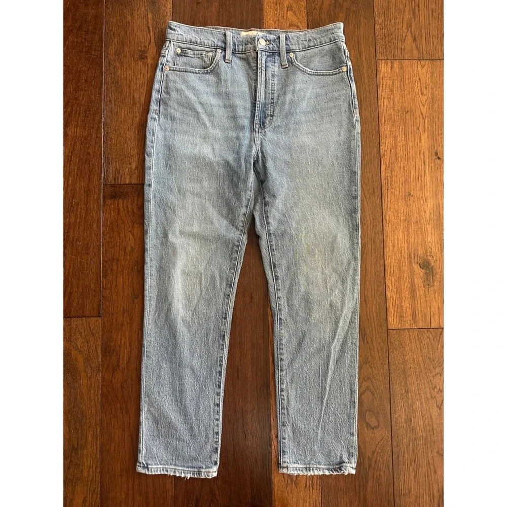 Madewell The Perfect Vintage Jean Light Wash High Rise Tapered Denim Size 28